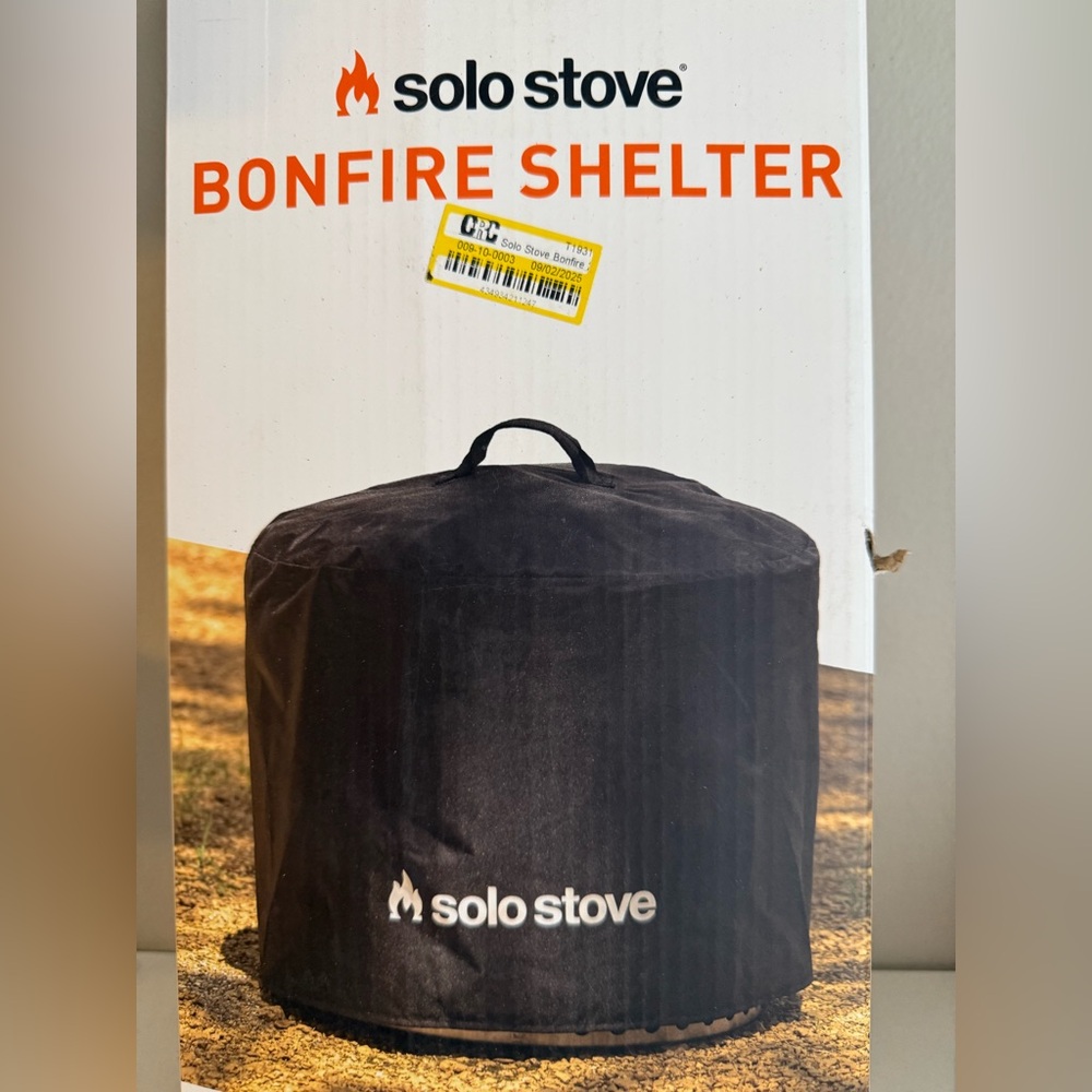 Solo Stove Bonfire Shelter Round Fire Pit Cover Weather Resistant Black